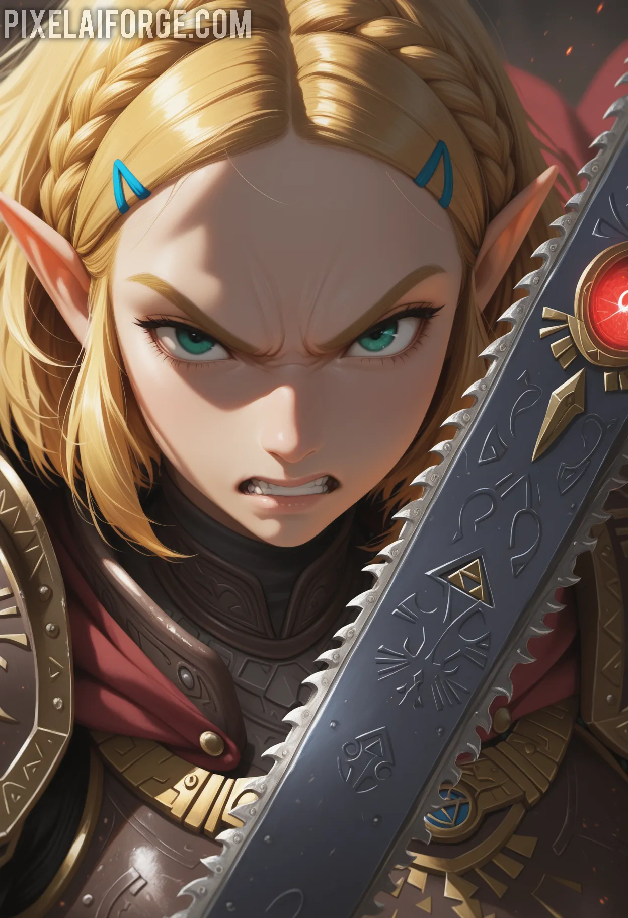 Rubia-con-tetitas-desnudas-y-vestido-corto-azul_4