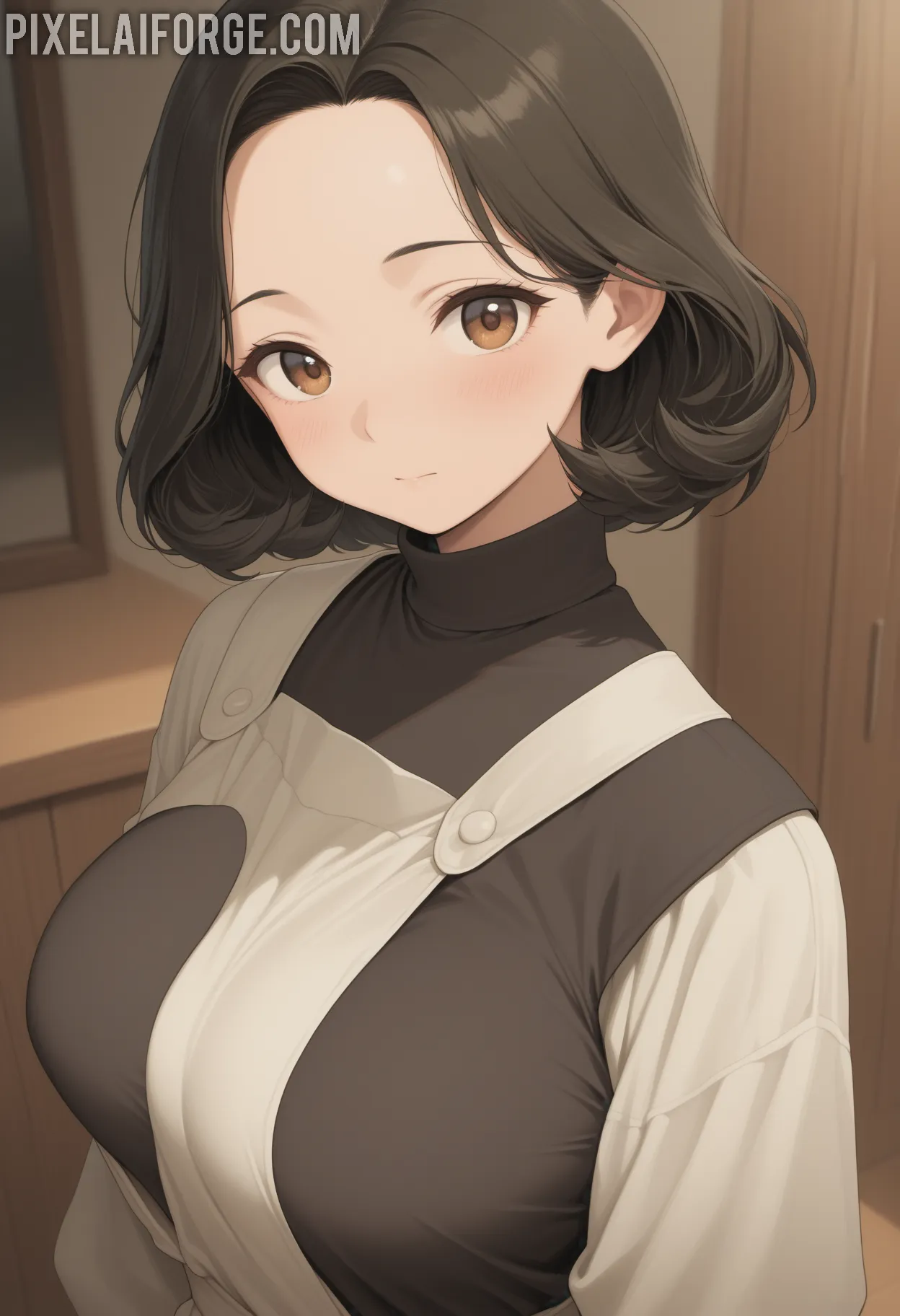 Berta-Lusty-Wearing-Black-Miniskirt_2