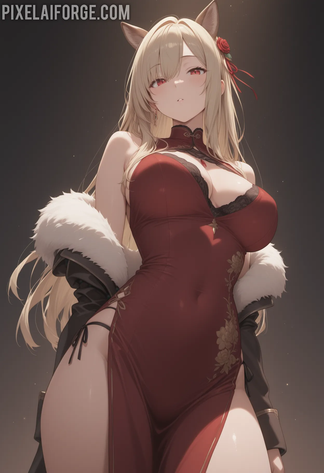 Black-Sandy-Jackmon-with-Big-Tits-Wearing-Yellow-Lingerie-in-Bed_4