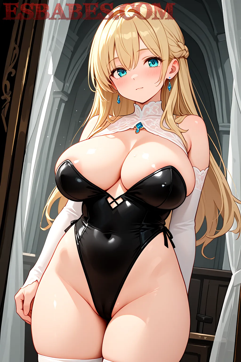 Chica-En-Vestido-Y-Lenceria-Blanca_3