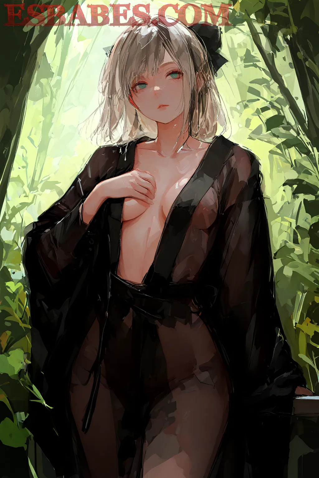 Desnuda-En-Minifalda-Azul-De-Latex_9