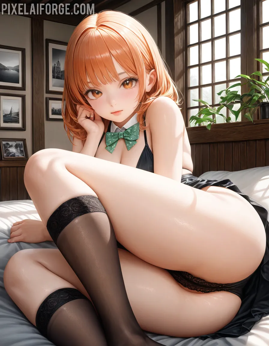 Hane-Ame-Posando-En-Lenceria-Negra_4