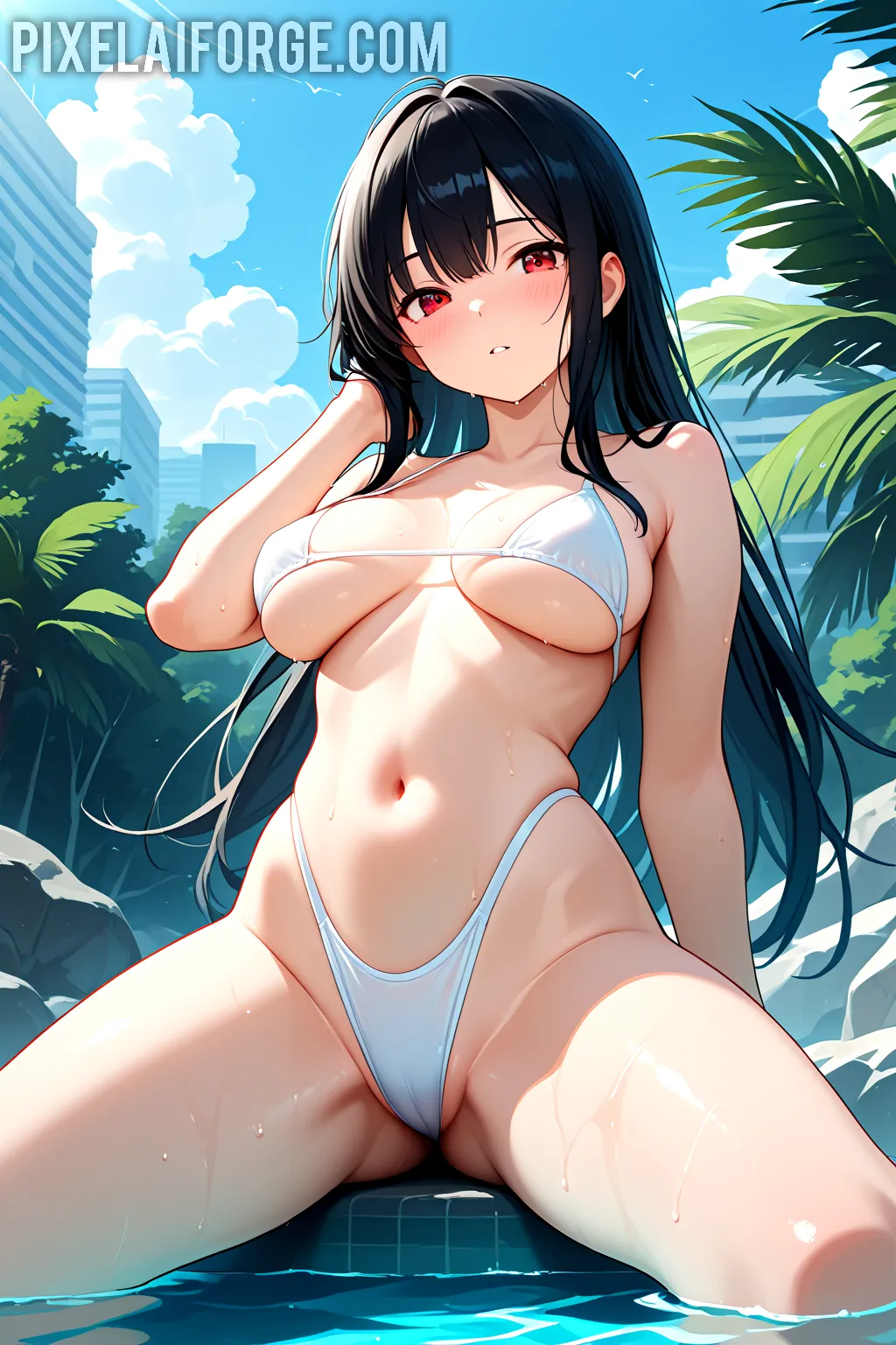 Hane-Ame-Posando-En-Lenceria-Negra_7