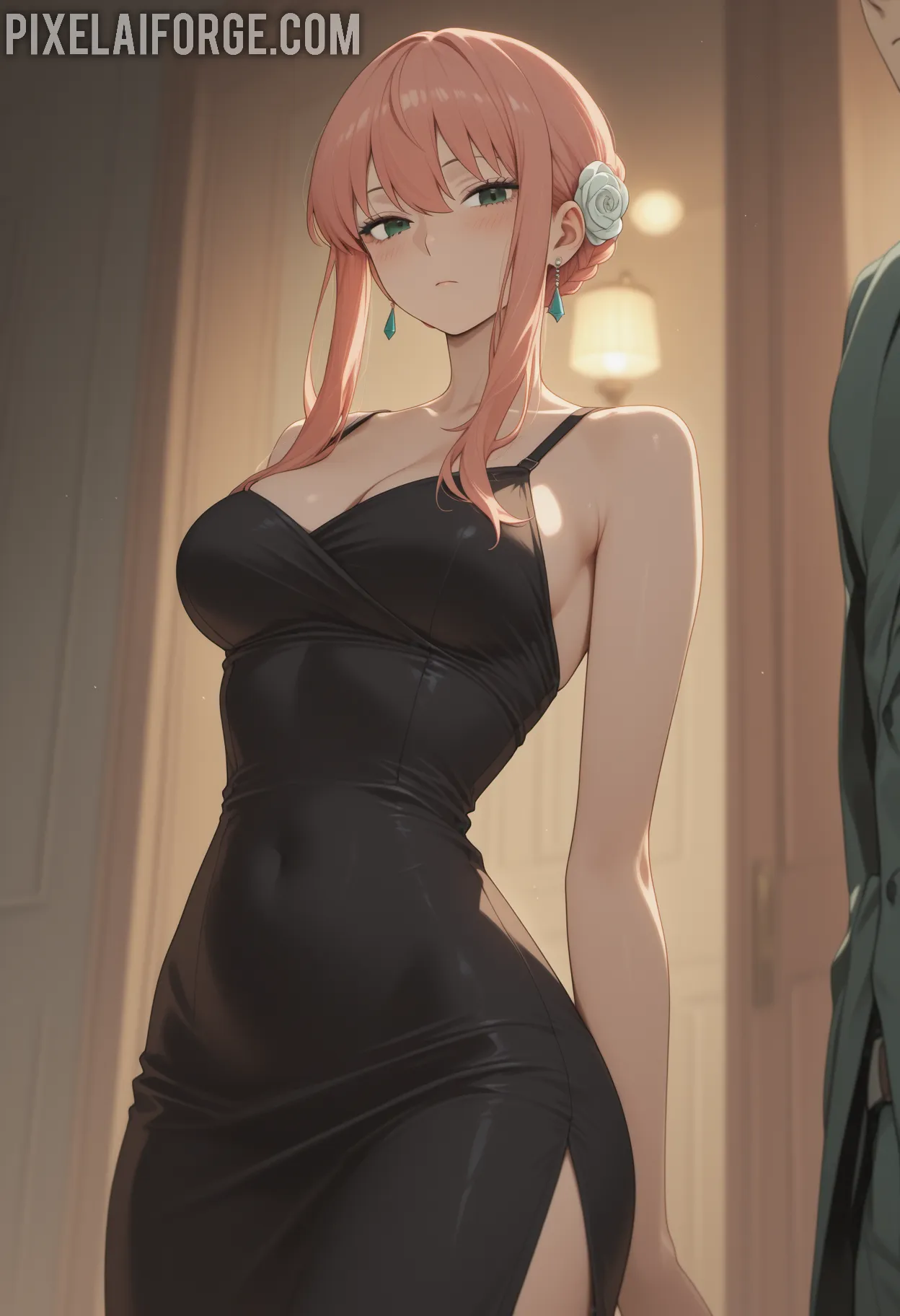 La-voluptuosa-Molly-en-vestido-verde-apretado_3