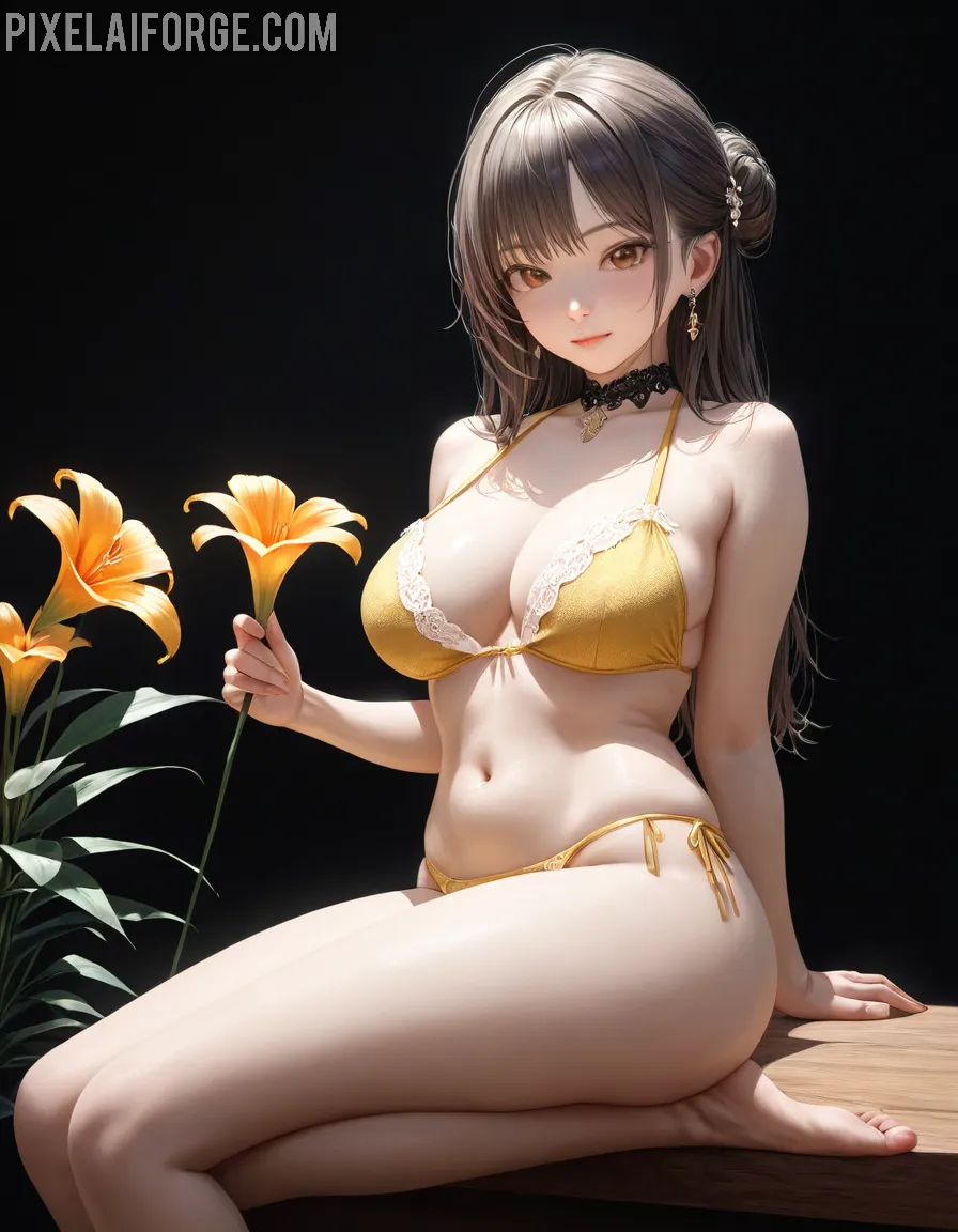 Madura-rubia-y-curvy-con-labios-rojos-sin-bragas-y-anal-vestida-con-lenceria-azul_2