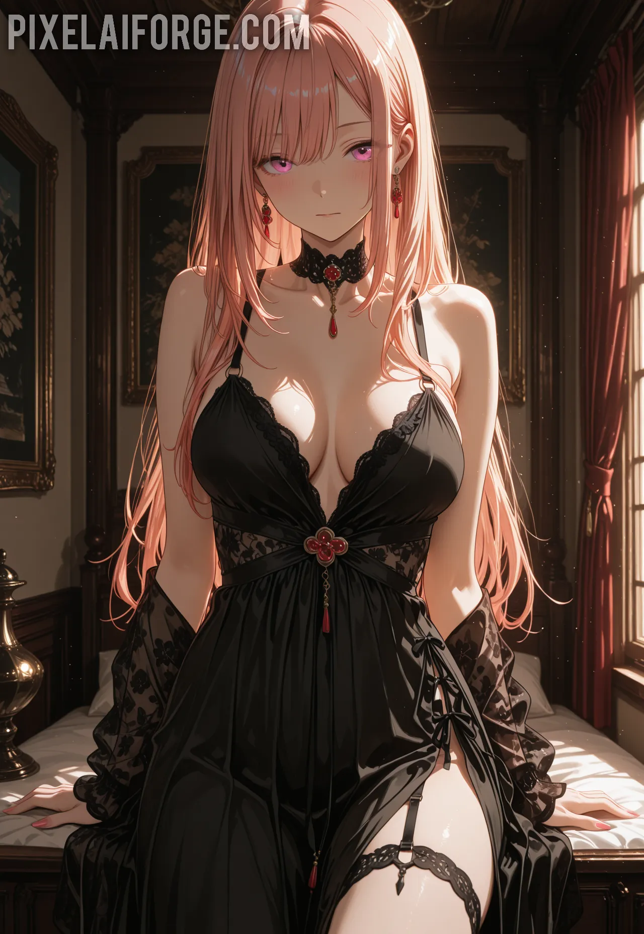 Modelo-En-Lenceria-Roja-Haciendo-Una-Buena-Mamada_6