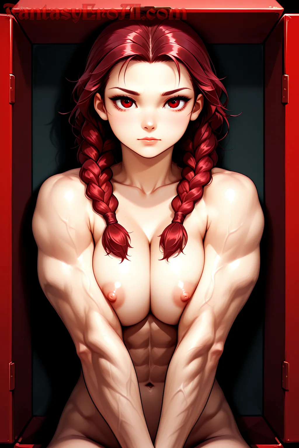 Sharishaxd-En-Sexy-Lenceria-Roja_1