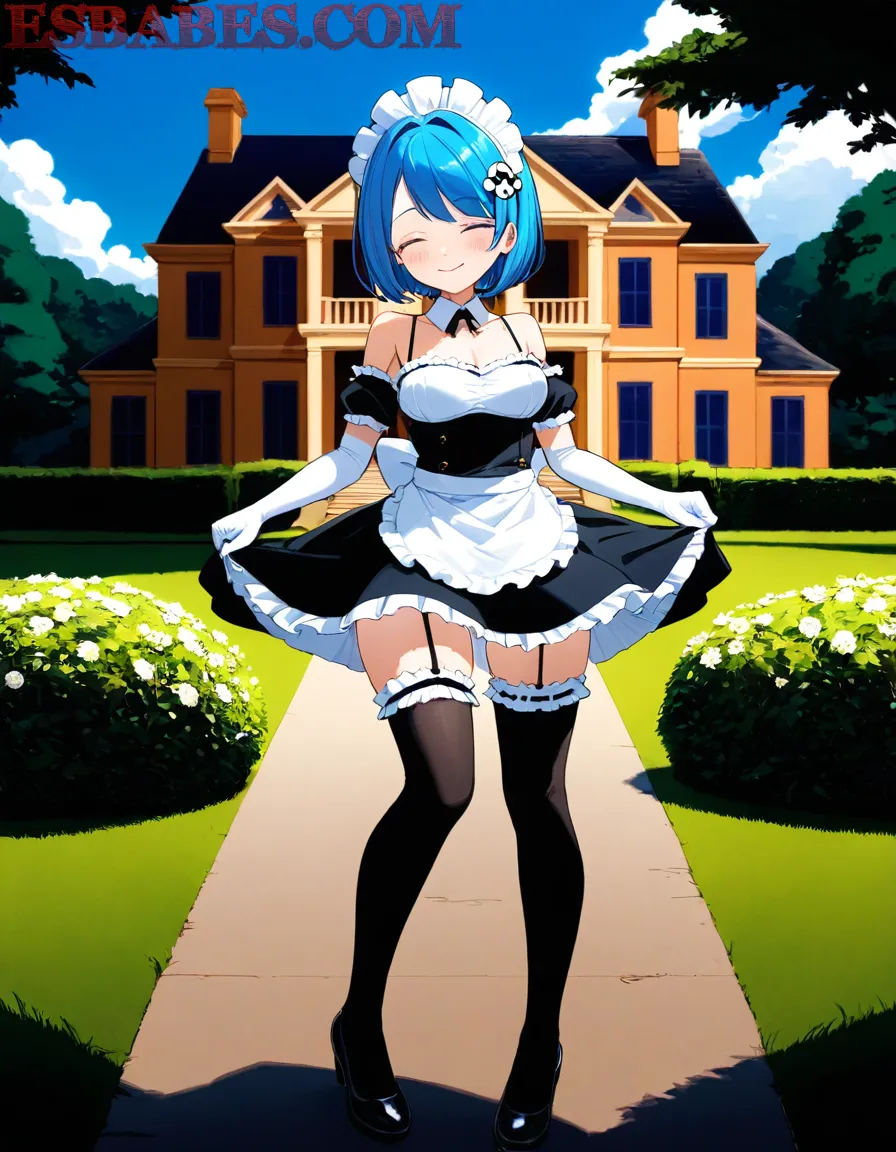 Descubre el Encanto del Anime con Chicas Maid en Escenarios Clásicos