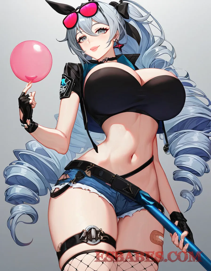 Ilustración anime con estilo cyberpunk sensualidad y rebeldía en un solo personaje