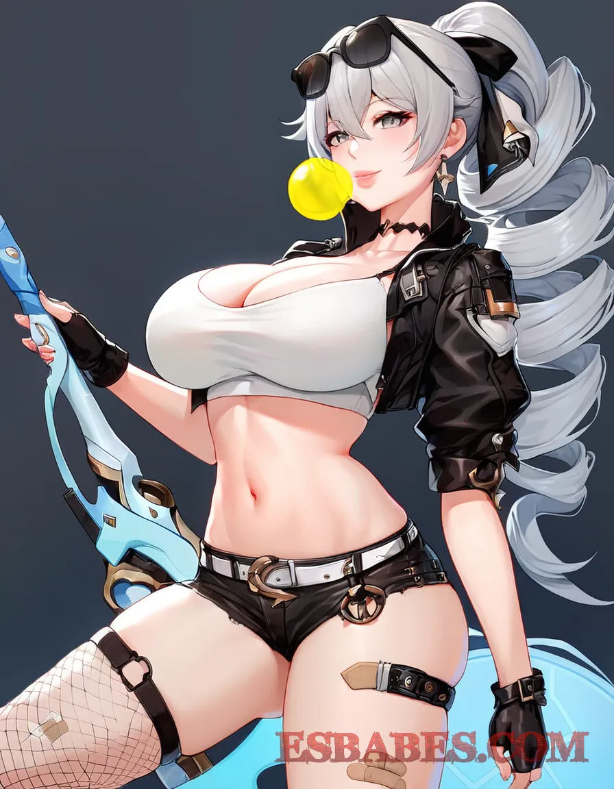 Ilustración anime con estilo cyberpunk sensualidad y rebeldía en un solo personaje