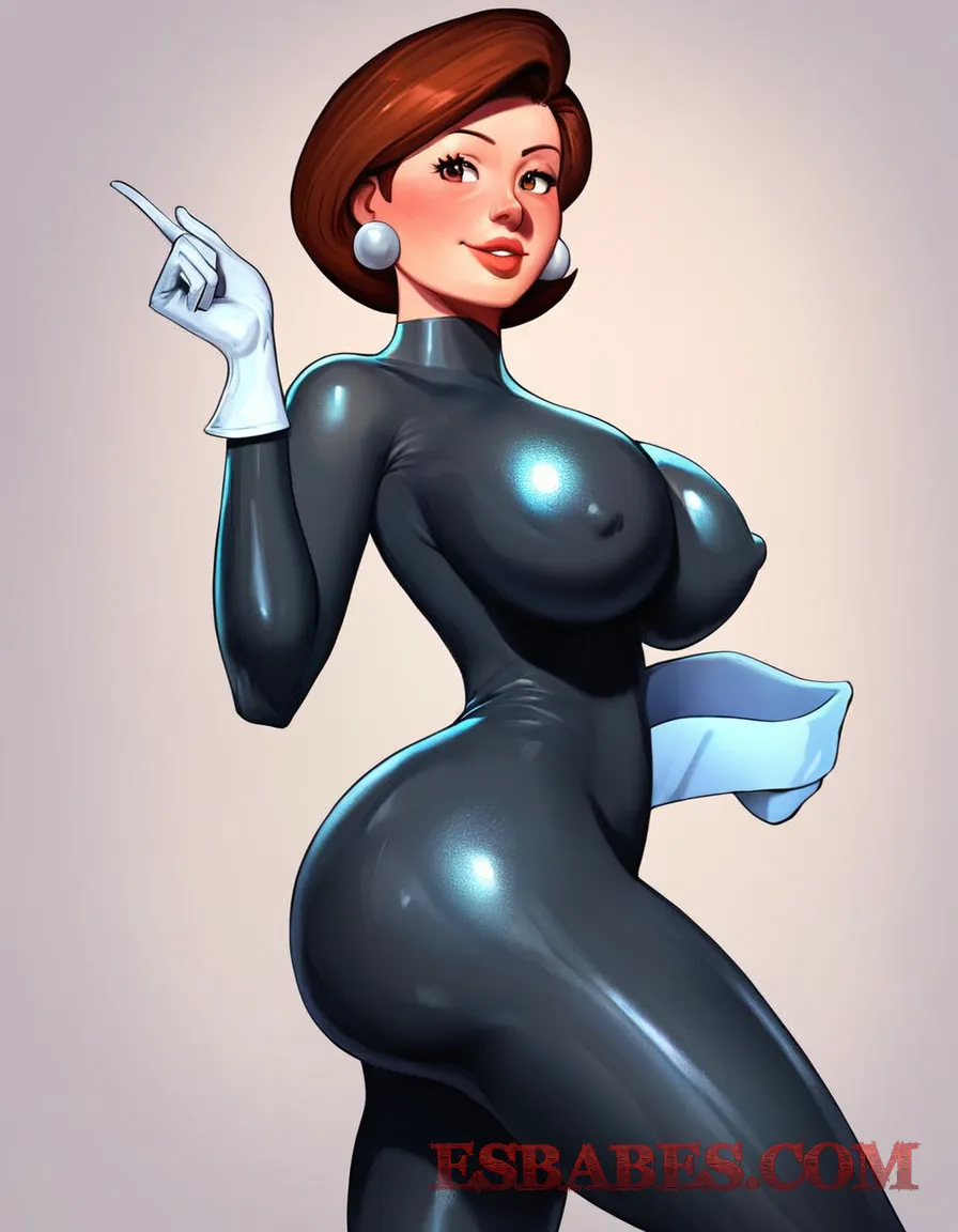 Seducci贸n y poder la chica en vestido de l谩tex que redefine el arte digital