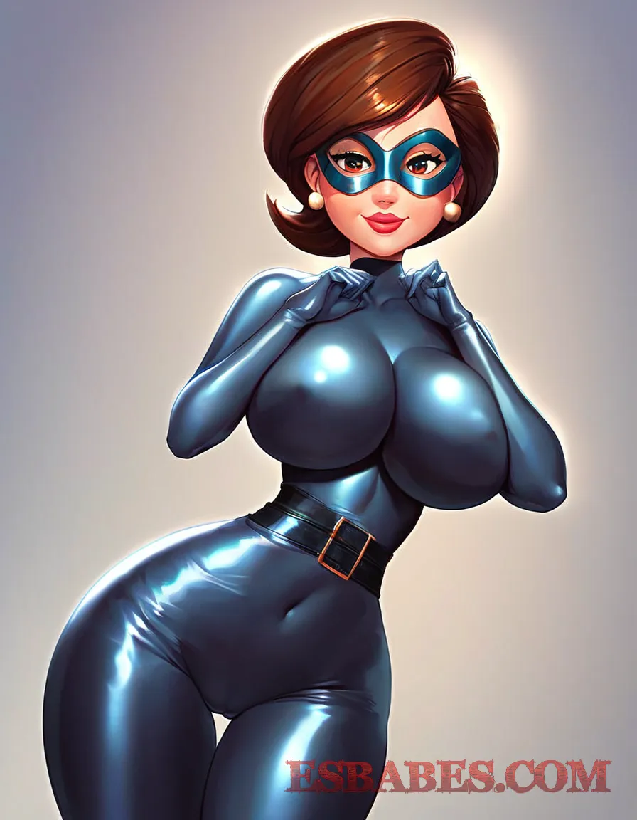 Seducci贸n y poder la chica en vestido de l谩tex que redefine el arte digital