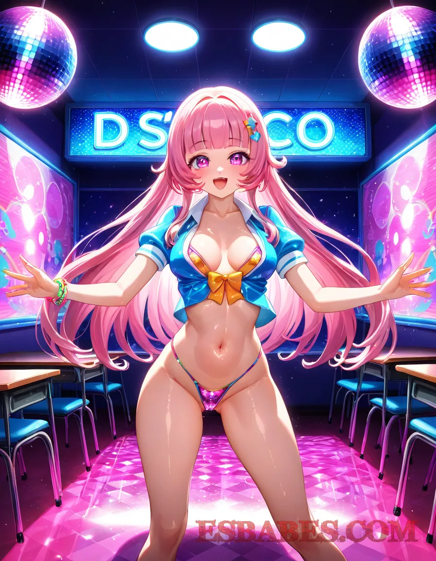 Arte erótico de Atractivas Chicas Piernudas Y Tetudas 3 generado por IA