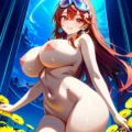 Chica Anime Pelirroja Tetona Futurista y Sensual con Sus Tremendas Caderas