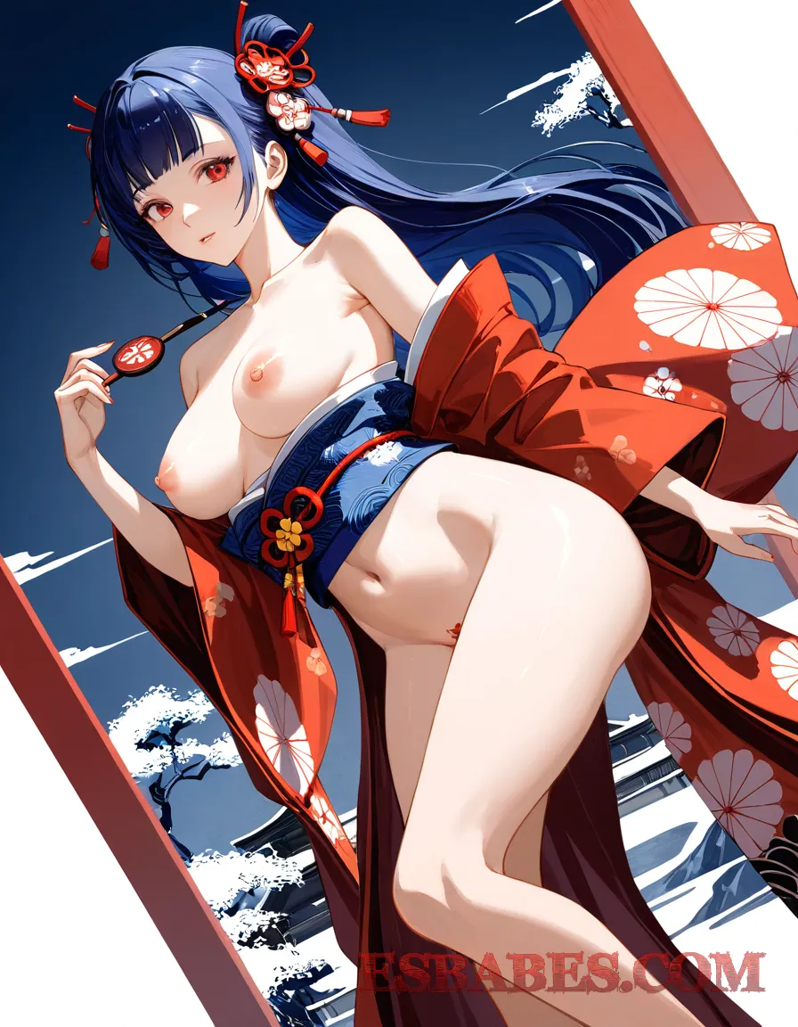 Arte ilustración increíble de Bleach Manga Bara Shoujo Ai Erotic generado por IA