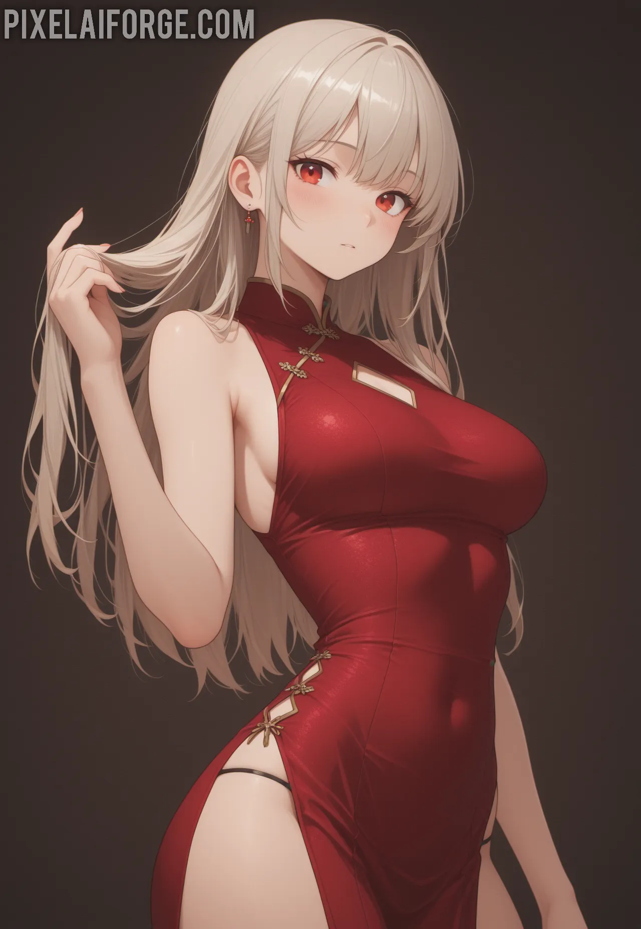 Arte ilustración increíble de Fantasias Con Asiatica Mojada En Blanco Y Negro generado por IA