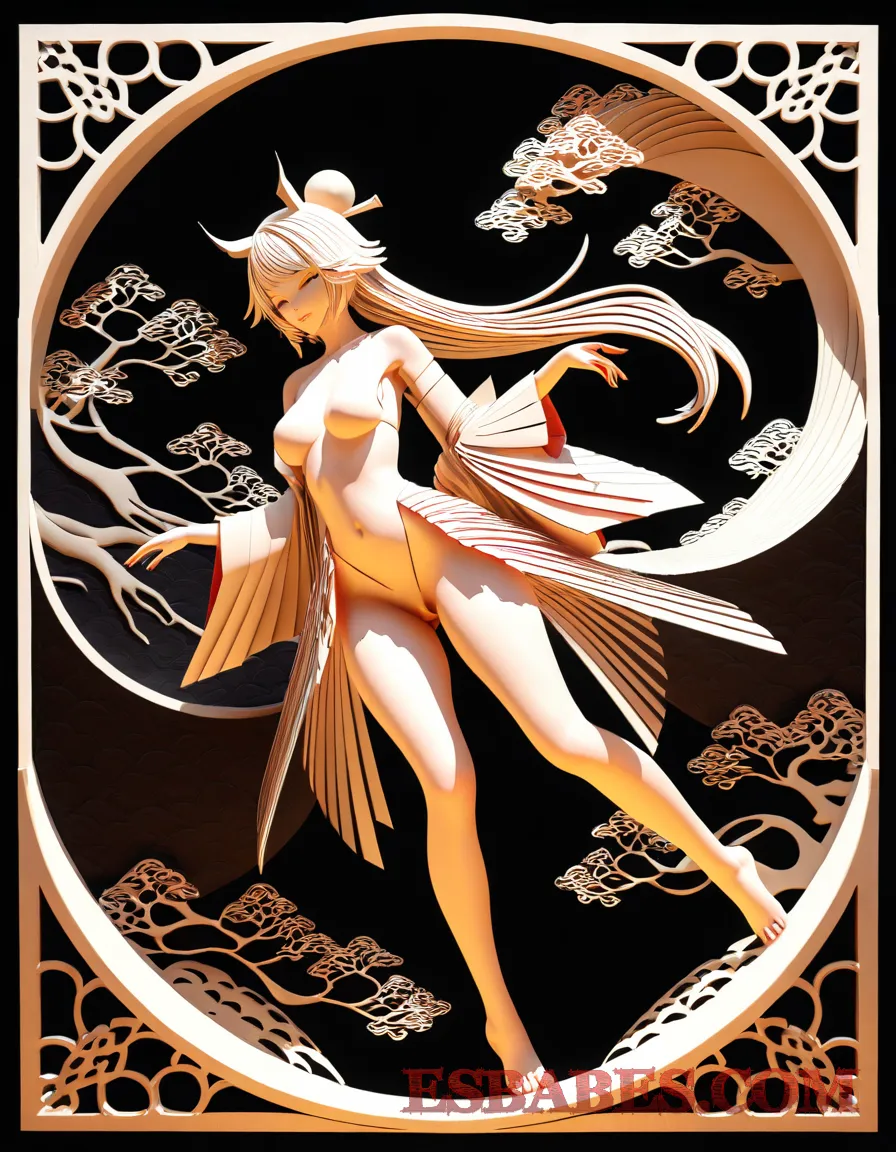 Arte ilustración increíble de Isekai Eren Yeager Funimation Lolicon Harem generado por IA