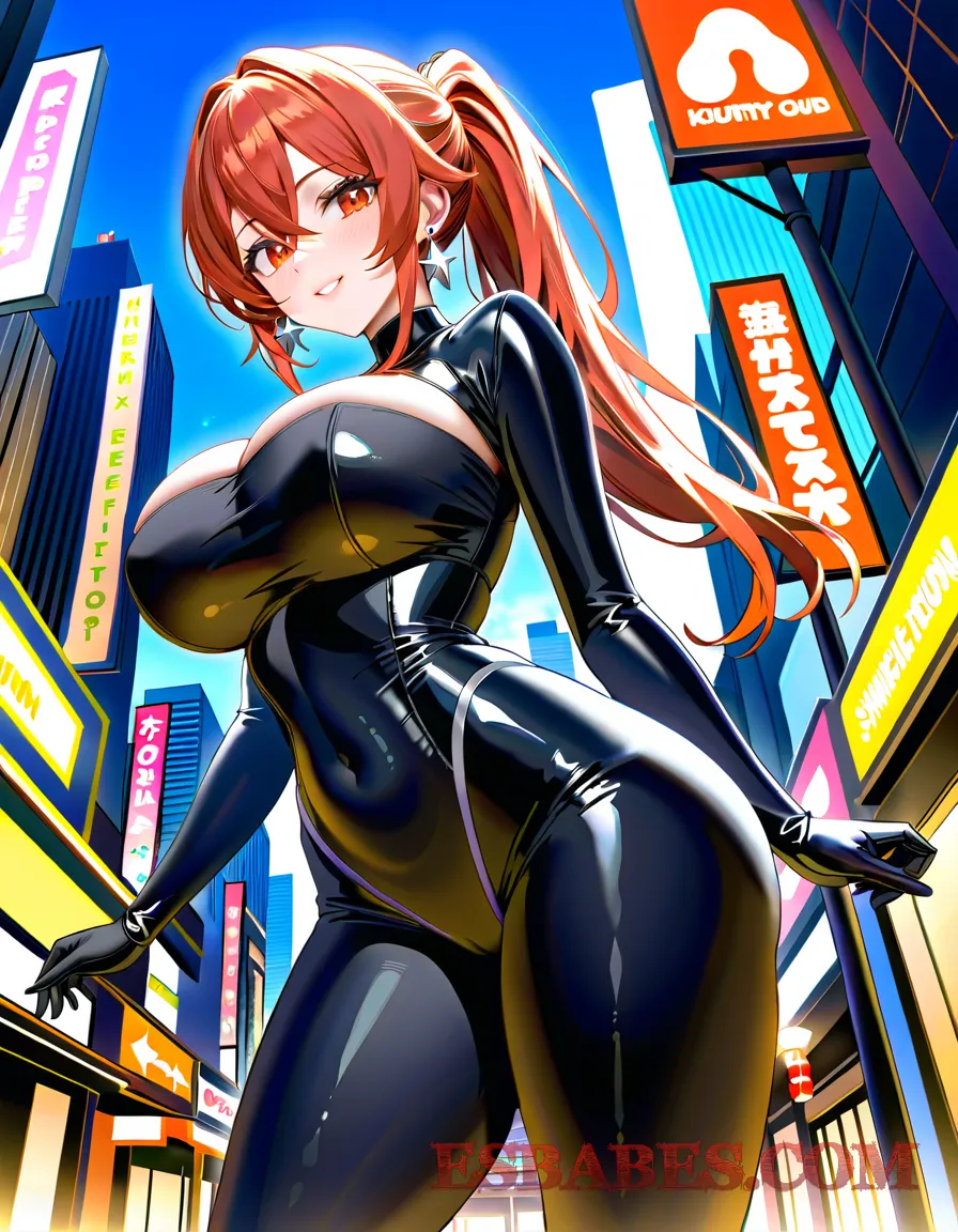 Arte ilustración increíble de Linda Flaca Se Calienta Posando generado por IA