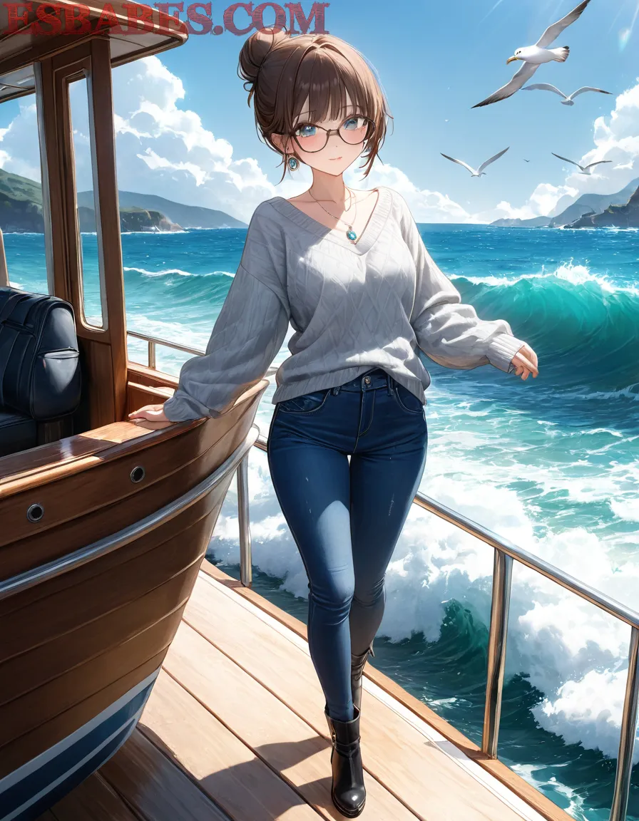 Arte ilustración increíble de Afeitada Inez Con Areolas Grandes generado por IA