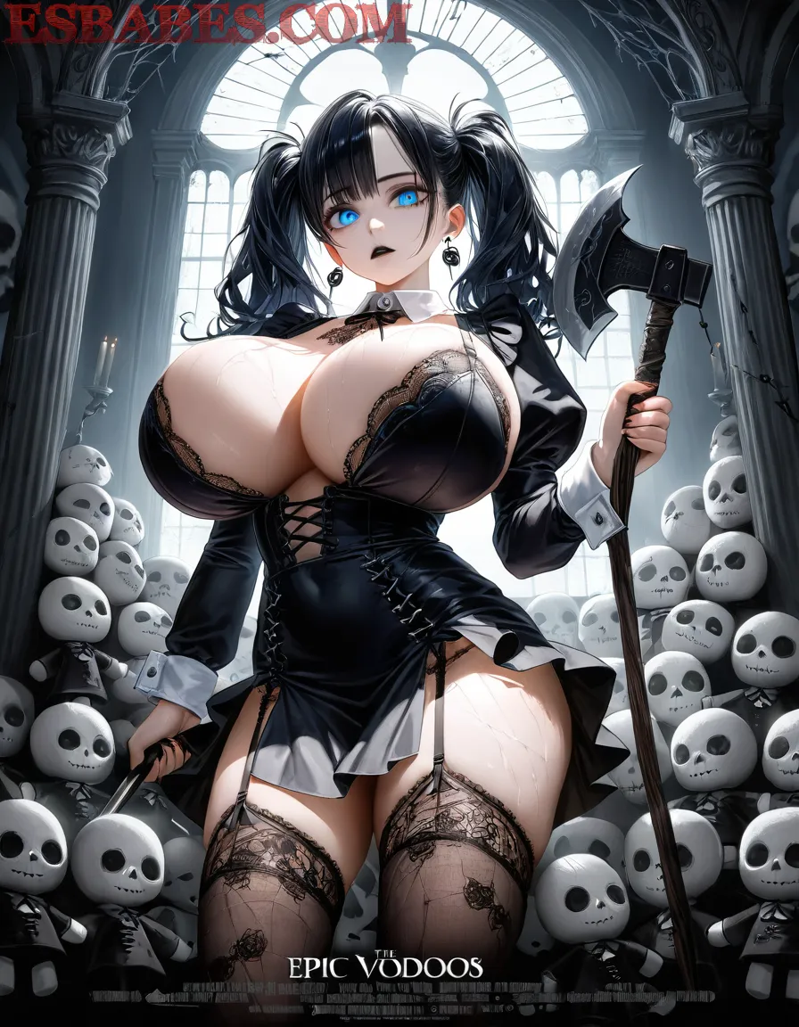 Arte ilustración increíble de Angel Dark Desnuda Haciendo Mamada generado por IA