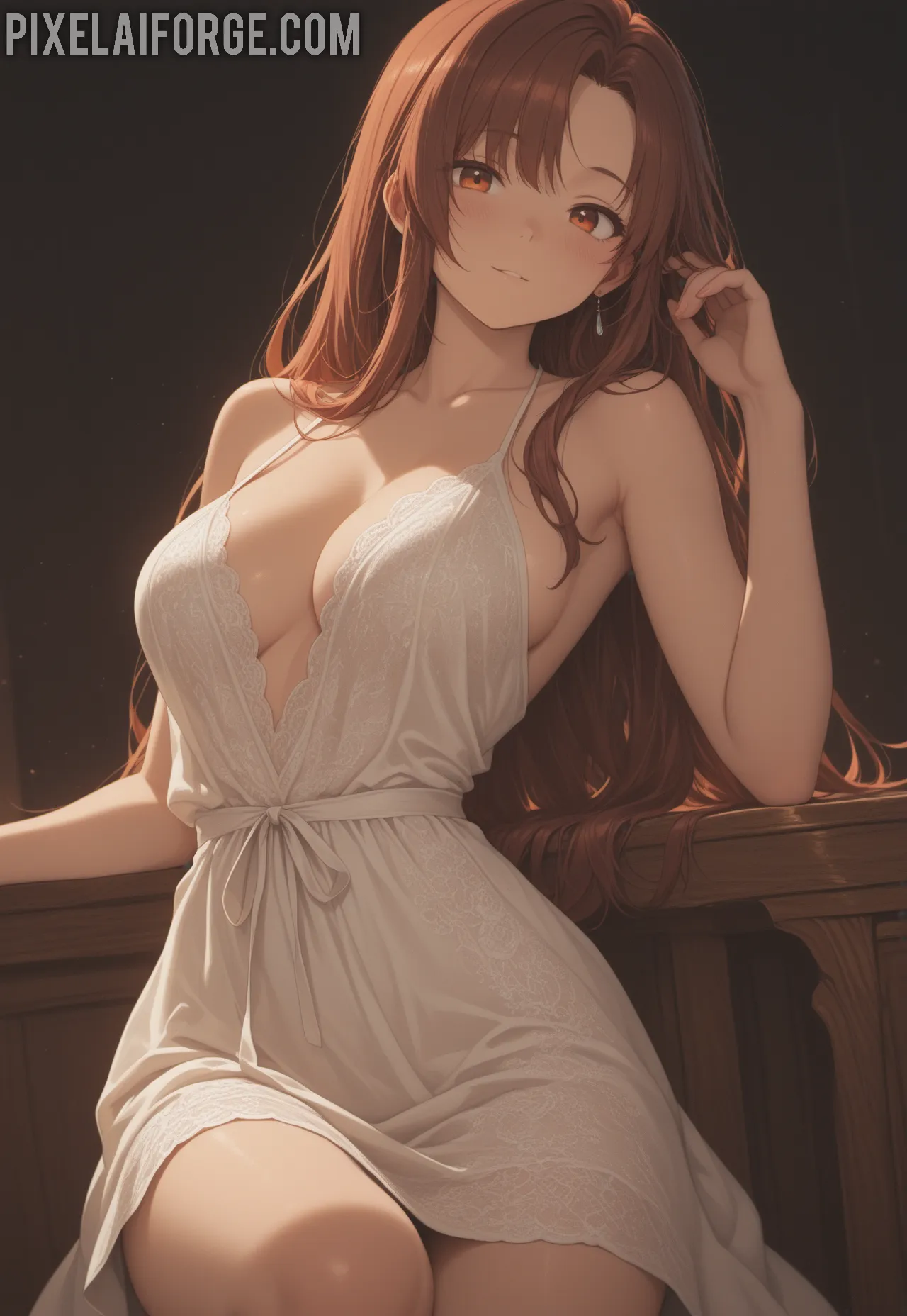 Arte ilustración increíble de Anime Anime Season Oshi No Ko Goku Maid generado por IA