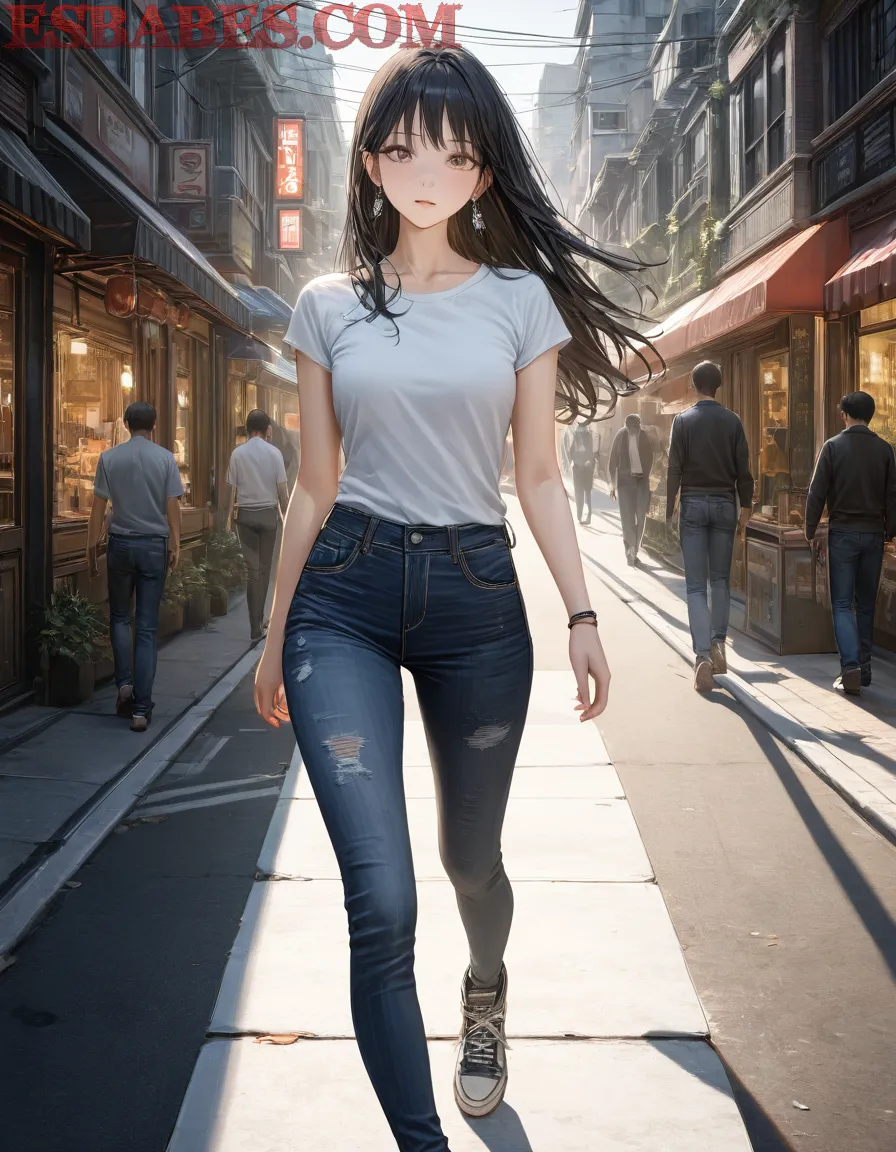 Arte ilustración increíble de Anime Cowboy Bebop Oppai Eroge Maid generado por IA