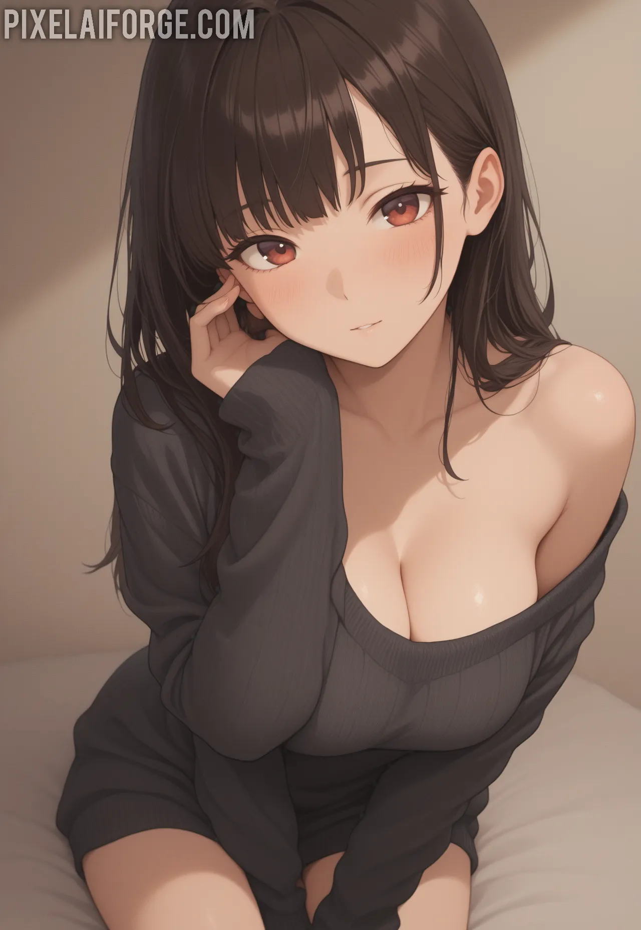 Arte ilustración increíble de Anime Edit Anime Opening Yoasobi Ecchi Fan Service generado por IA