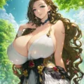 Arte ilustración increíble de Anime Girl Anime Dubbed Bishoujo Oppai Harem generado por IA