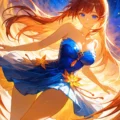 Arte ilustración increíble de Anime Girl Bleach Crunchyroll Luffy Funimation generado por IA