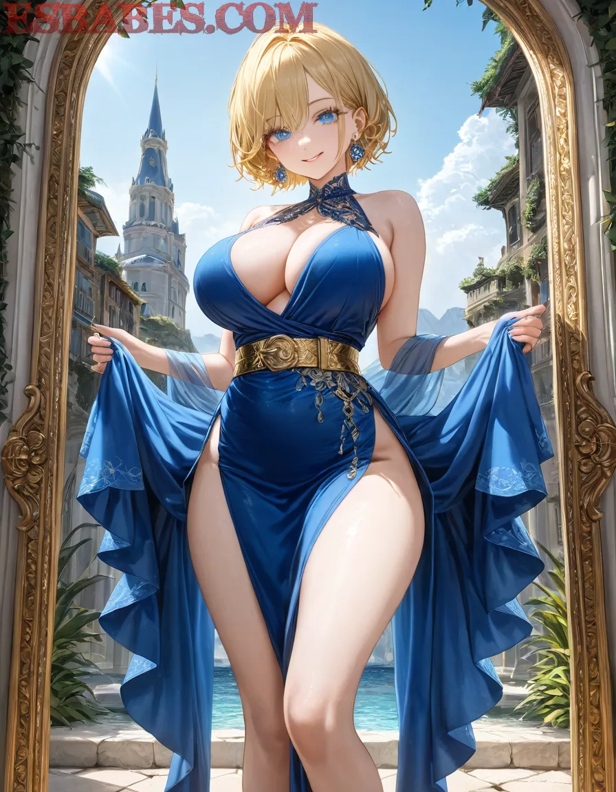 Arte ilustración increíble de Anime Girl Goku Eren Yeager Yuri Bishoujo generado por IA