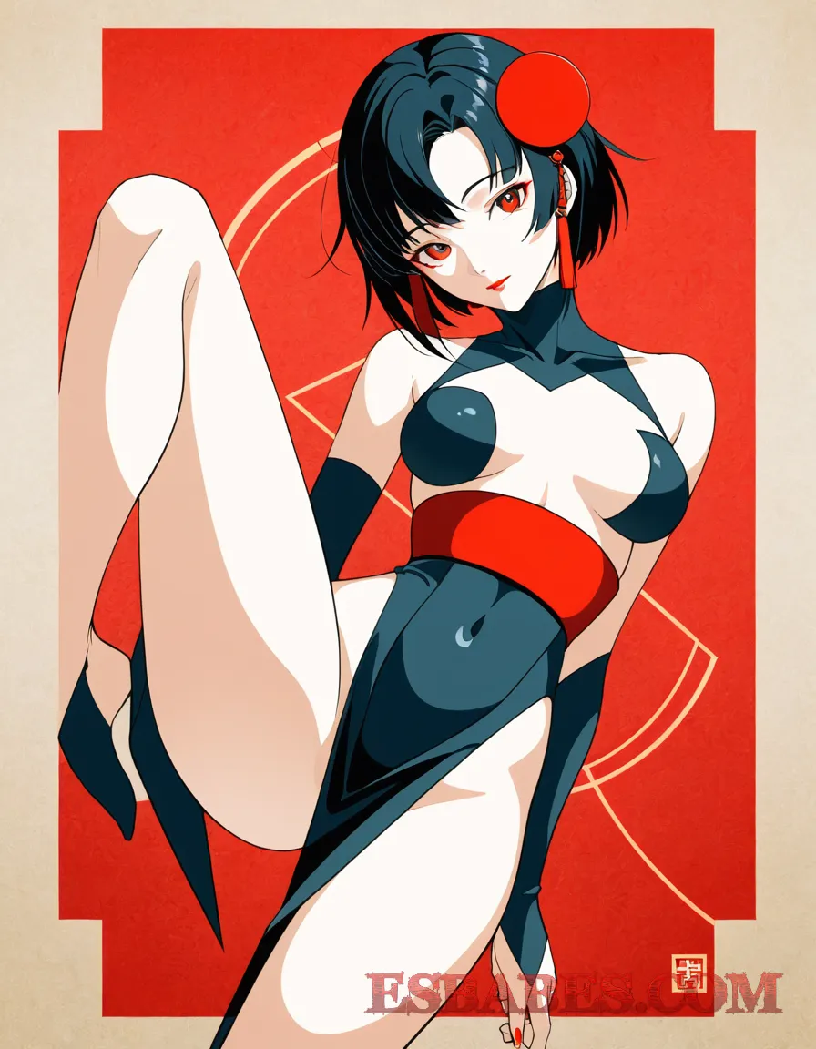 Arte ilustración increíble de Anime Girl Manga Lazarus Shonen Yuri generado por IA