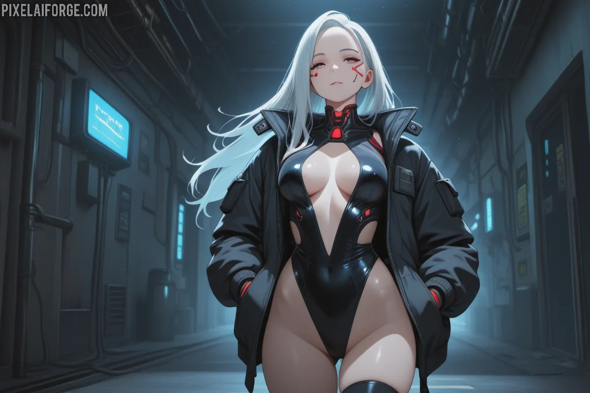 Arte ilustración increíble de Anime Girl Naruto Hunter X Hunter Anime Season Samurai Champloo generado por IA