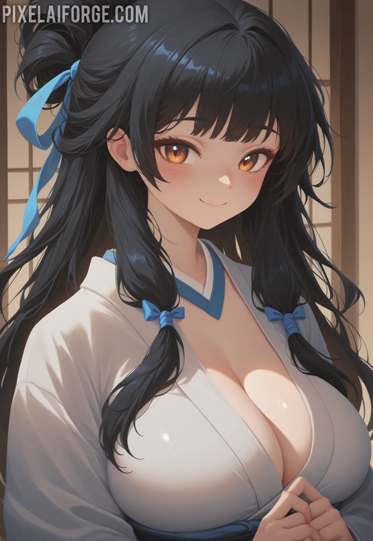 Arte ilustración increíble de Anime Girl Samurai Champloo Tokyo Revengers Bishounen Oppai generado por IA