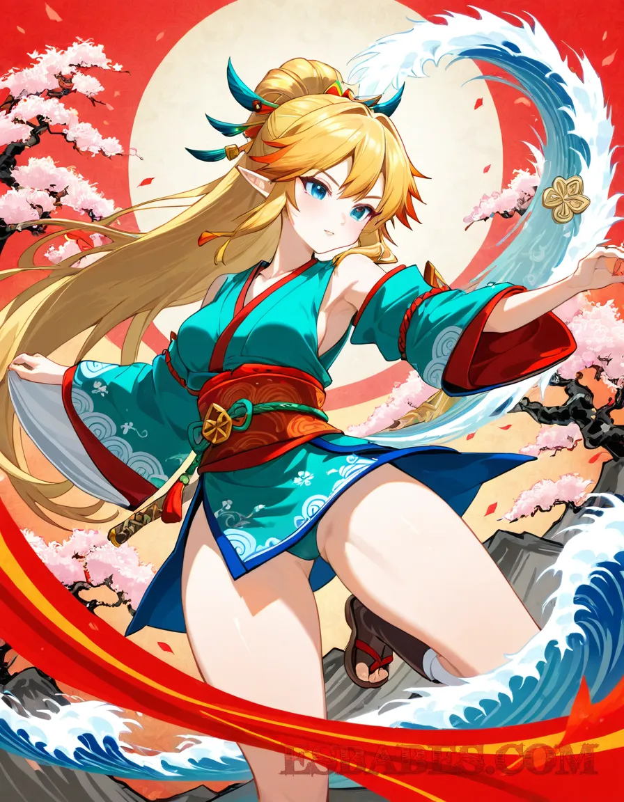 Arte ilustración increíble de Anime Mashle Anime Streaming Eren Yeager Catgirl generado por IA