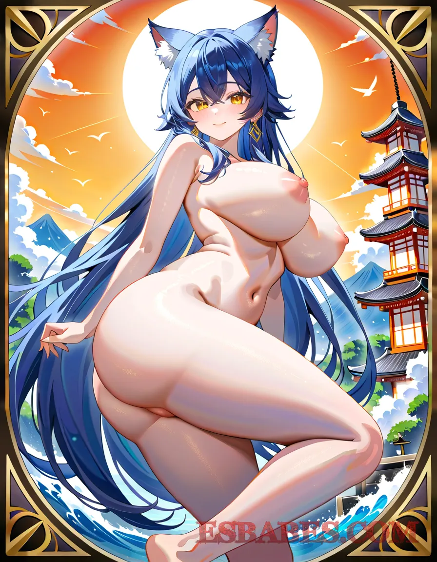 Arte ilustración increíble de Anime Music Haikyuu Neon Genesis Evangelion Oppai Senpai generado por IA