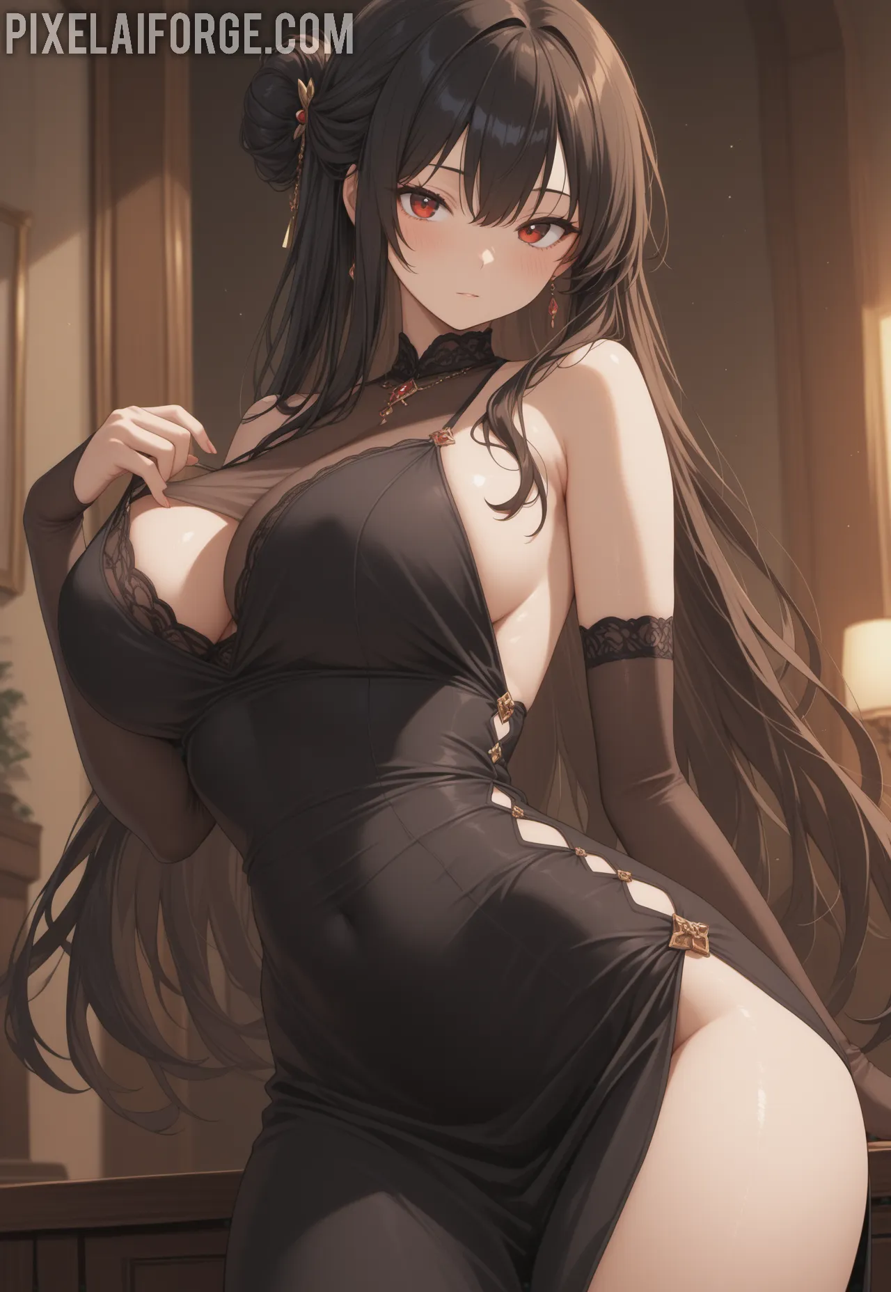 Arte ilustración increíble de Anime Online Seinen Anime Wallpaper Bishoujo Yandere generado por IA