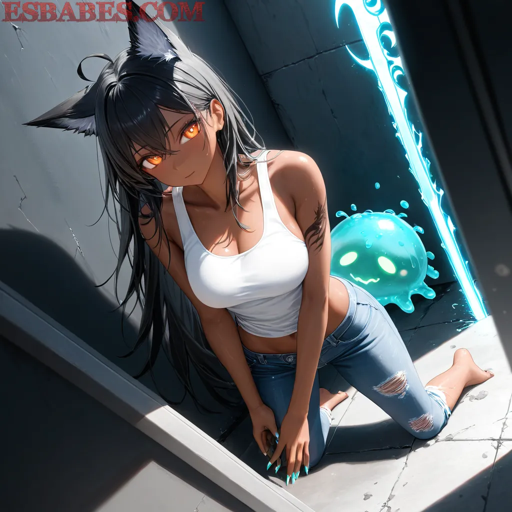 Arte ilustración increíble de Anime Streaming Kawaii Eroge Doujinshi Maid generado por IA