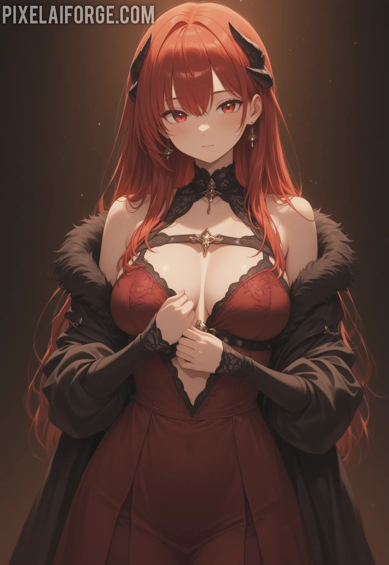 Arte ilustración increíble de Apothecary Diaries Frieren Oppai Moe Maid generado por IA