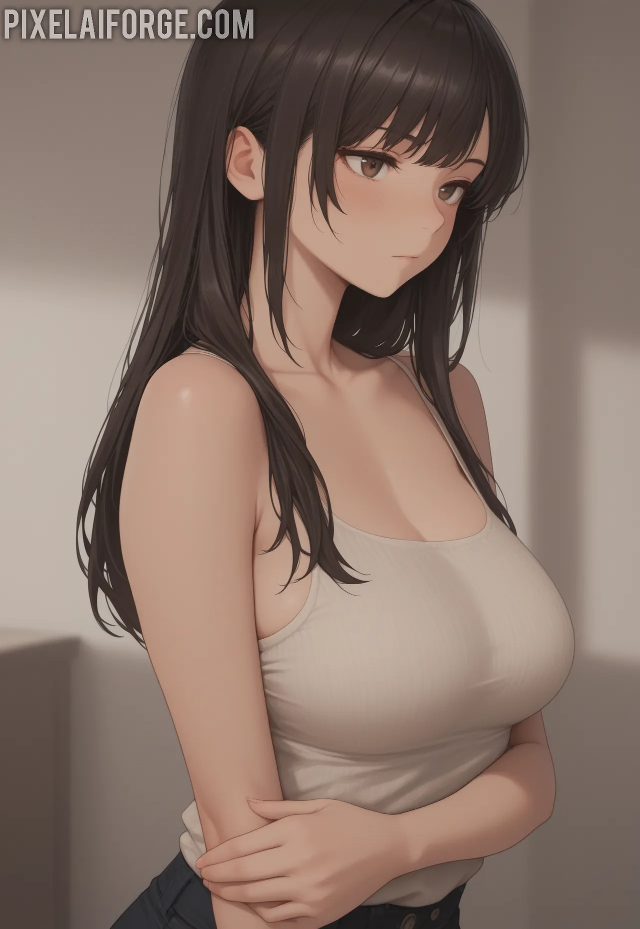 Arte ilustración increíble de Blue Box Anime Trailer Tokyo Revengers Steins Gate Fan Service generado por IA