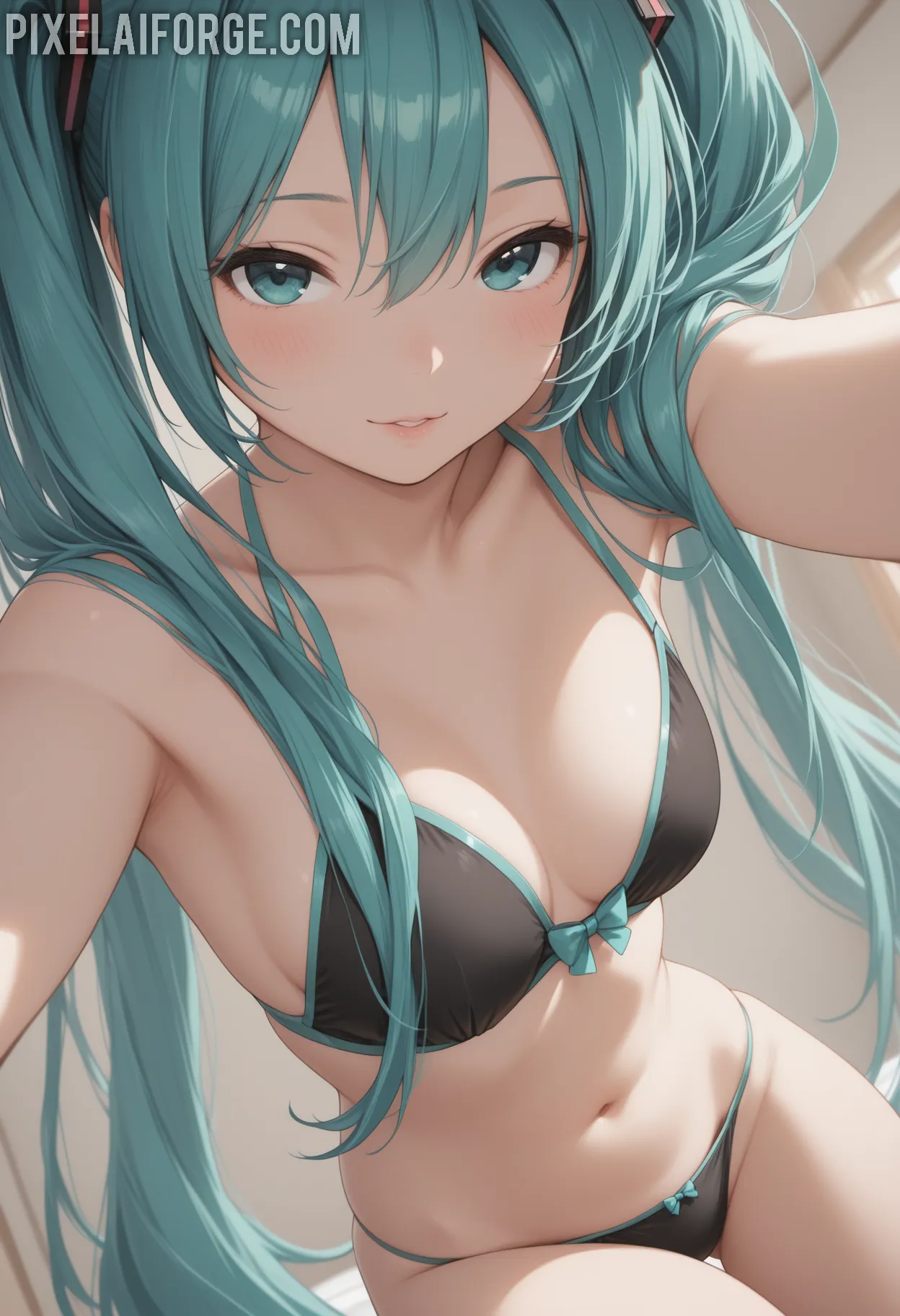 Arte ilustración increíble de Cosplay Oshi No Ko Anime Trailer Death Note Ecchi generado por IA