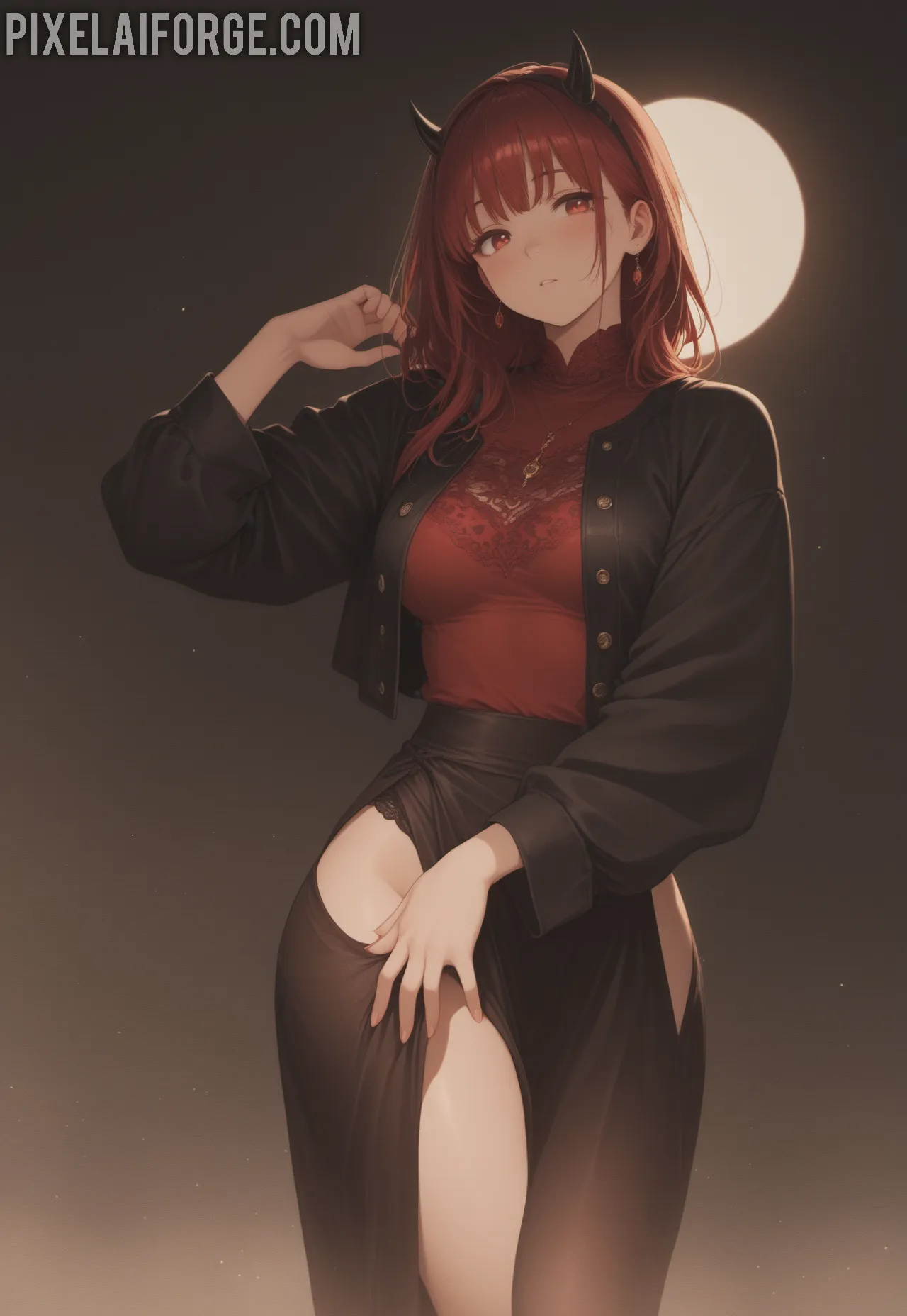 Arte ilustración increíble de Dandadan Anime Season Anime Merch Tsundere Maid generado por IA