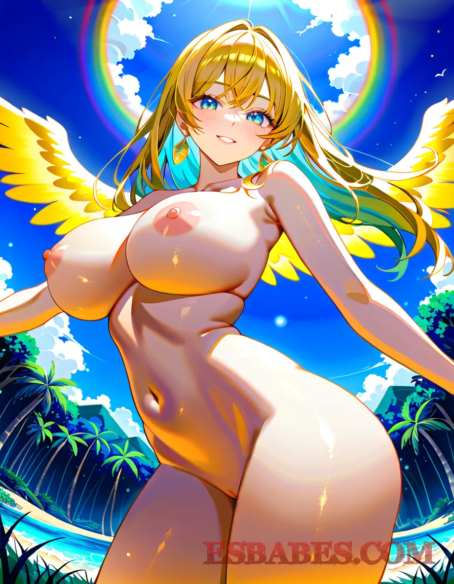 Arte ilustración increíble de Dandadan Watch Anime Neon Genesis Evangelion Shoujo Ai Maid generado por IA