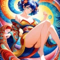 Arte ilustración increíble de Dragon Ball Blue Box Anime Streaming Top Anime Erotic generado por IA