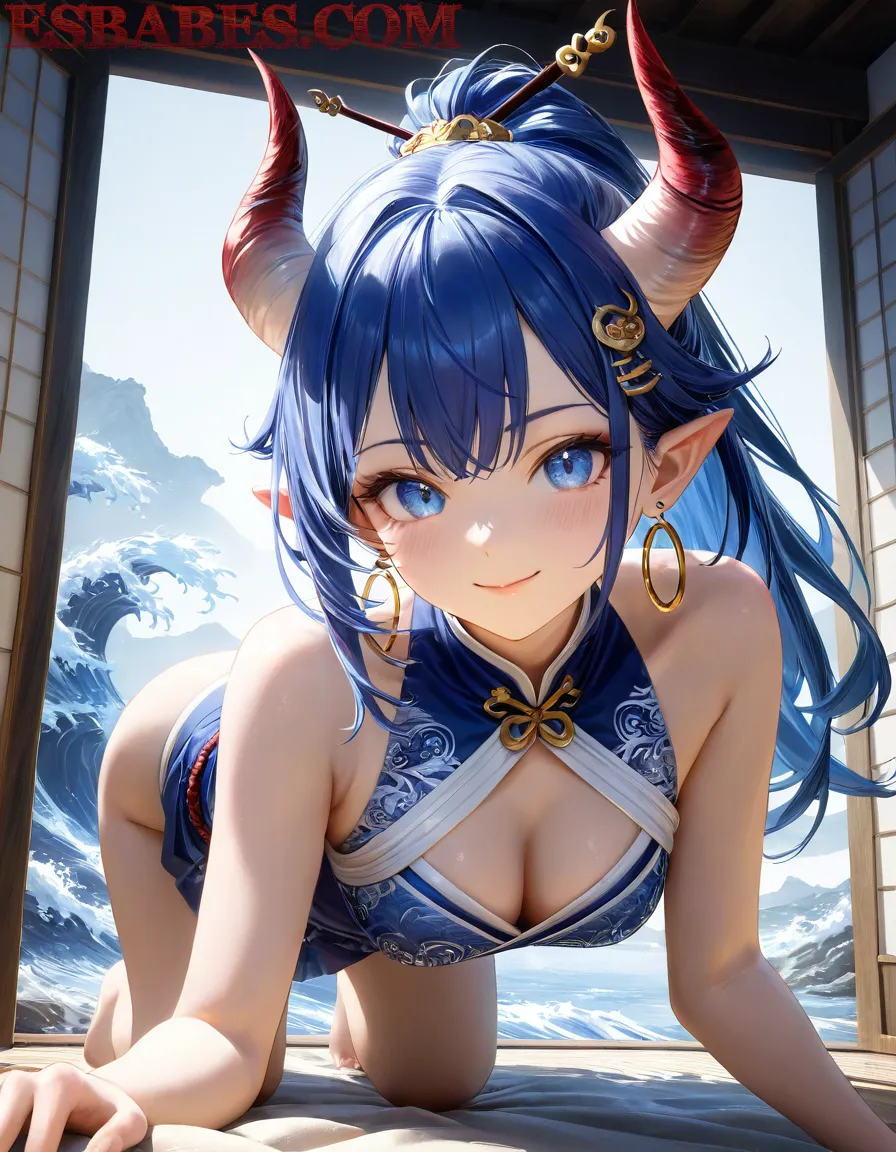 Arte ilustración increíble de Dragon Ball Cosplay Netorare Shoujo Ai Maid generado por IA