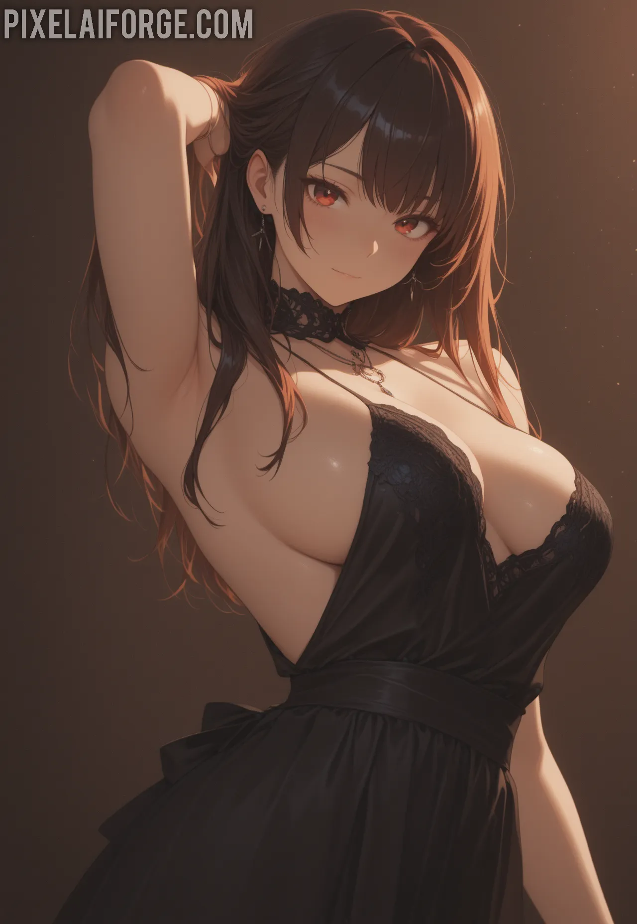 Arte ilustración increíble de Elfie Cutie Selfis De Tetas generado por IA