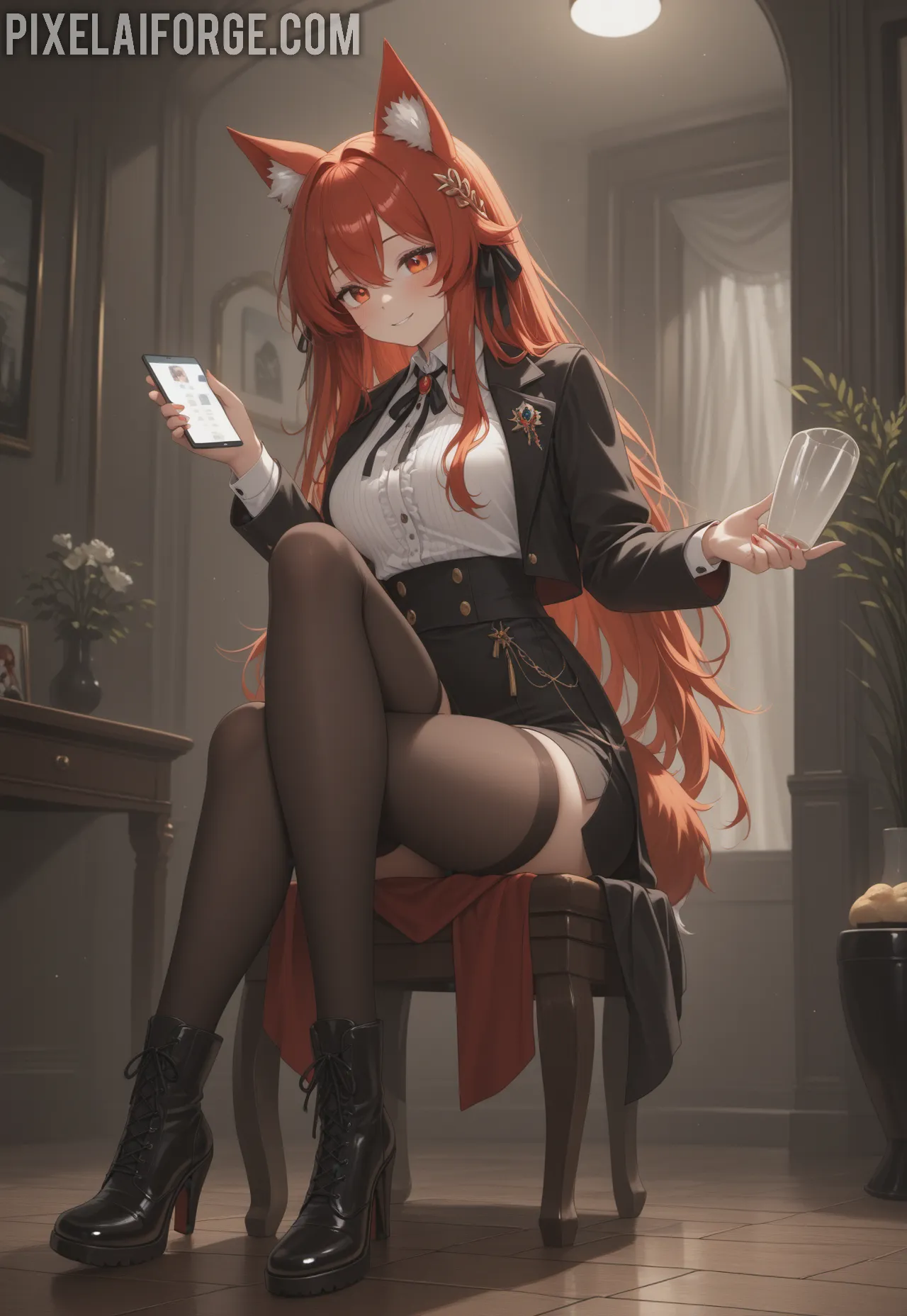 Arte ilustración increíble de Free Anime Anime Movies Shoujo Ai Moe Tsundere generado por IA