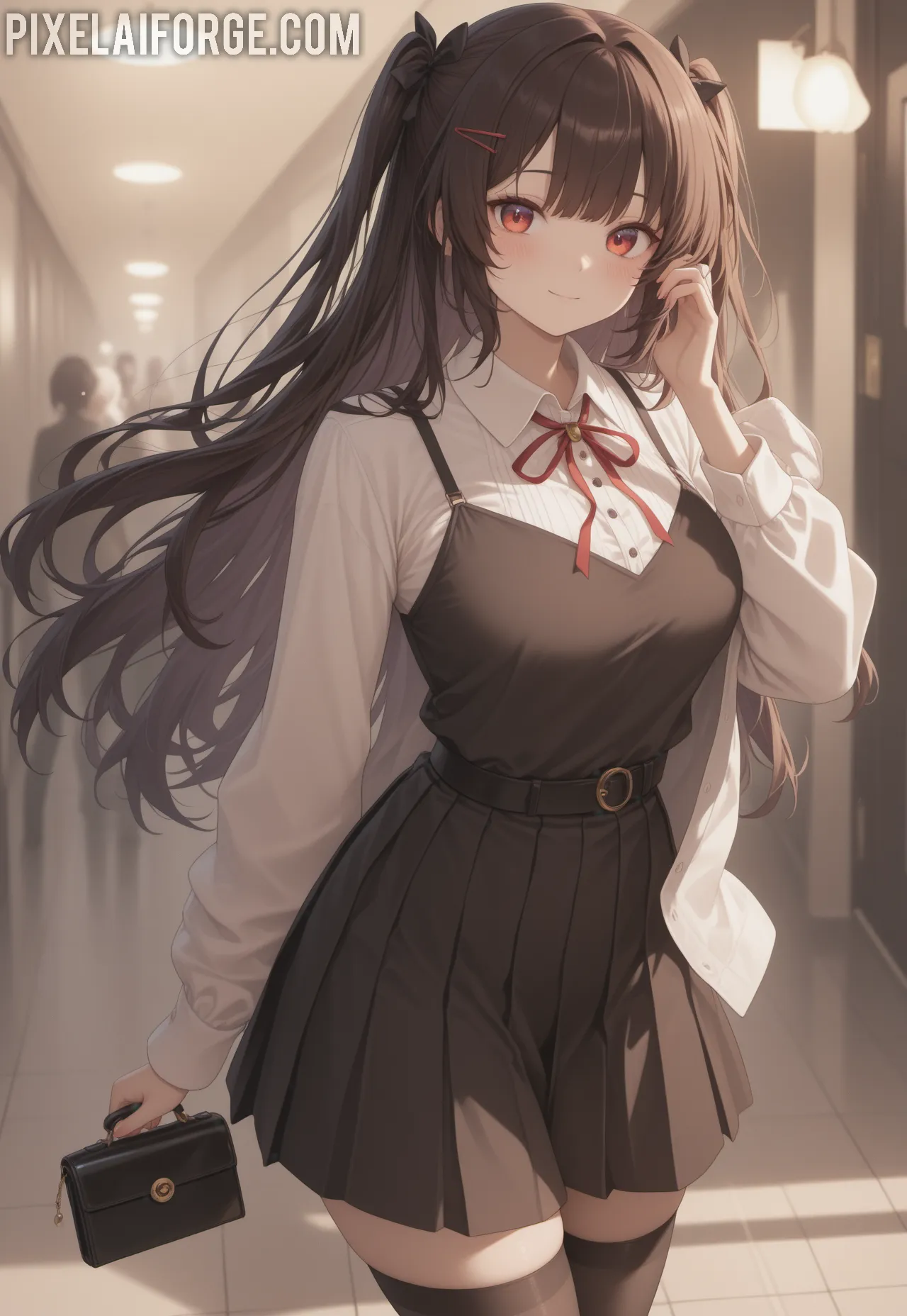 Arte ilustración increíble de Fullmetal Alchemist Gojo Satoru Steins Gate Oppai Catgirl generado por IA