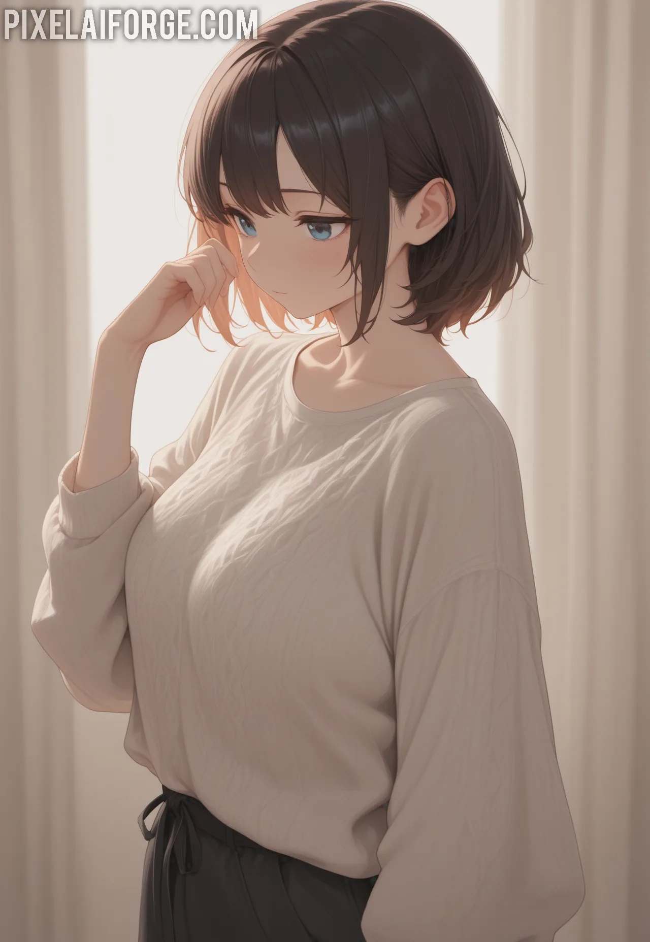 Arte ilustración increíble de Haikyuu Steins Gate Oppai Shoujo Ai Yandere generado por IA