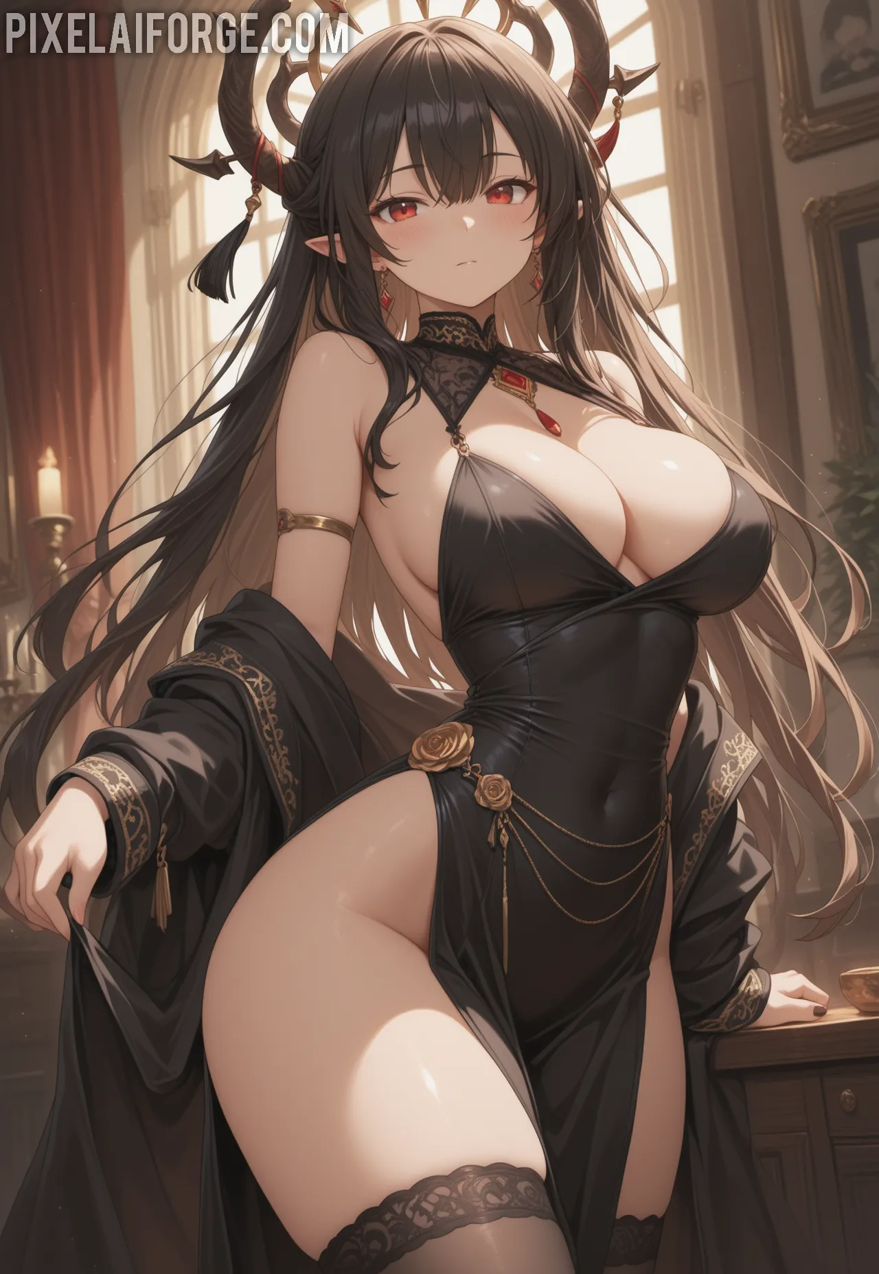 Arte ilustración increíble de Jujutsu Kaisen Anime Expo Anime Merch Yuri Reverse Harem generado por IA