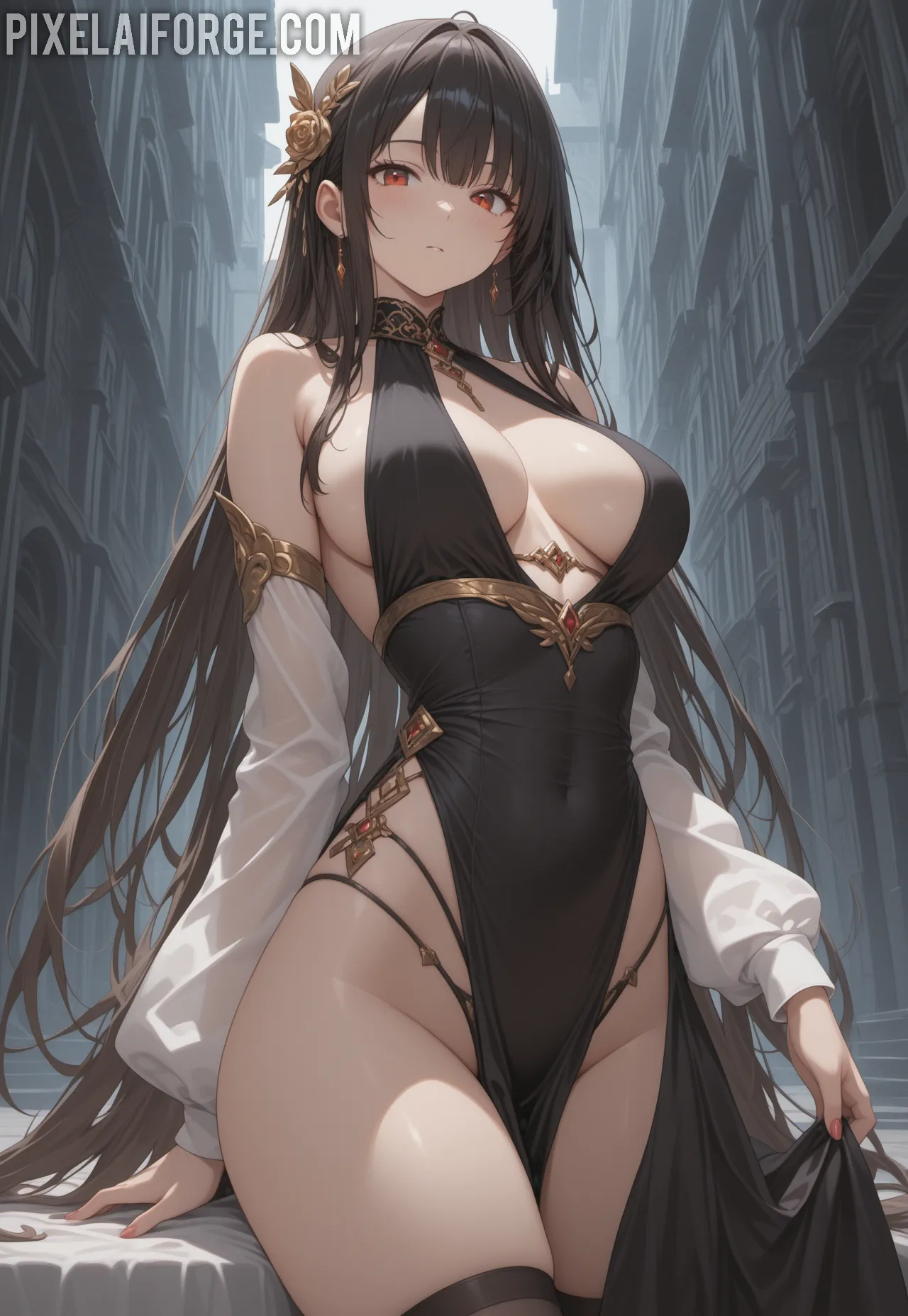 Arte ilustración increíble de Jujutsu Kaisen Anime Online Demon Slayer Blue Box Shonen generado por IA